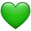 Zaļā sirds emoji U+1F49A
