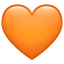 Oranžā sirds emoji U+1F9E1