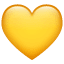 Dzeltena sirds emoji U+1F49B