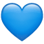 Zilā sirds emoji U+1F499 Zilā sirds emoji U+1F499