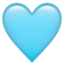 Gaiši zila sirds emoji U+1FA75 Gaiši zila sirds emoji U+1FA75