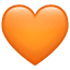 Oranžā sirds emoji U+1F9E1 Oranžā sirds emoji U+1F9E1