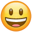 Smaidoša seja ar atvērtu muti emoji U+1F603 U+1F603 Smaidoša seja ar atvērtu muti emoji U+1F603 U+1F603